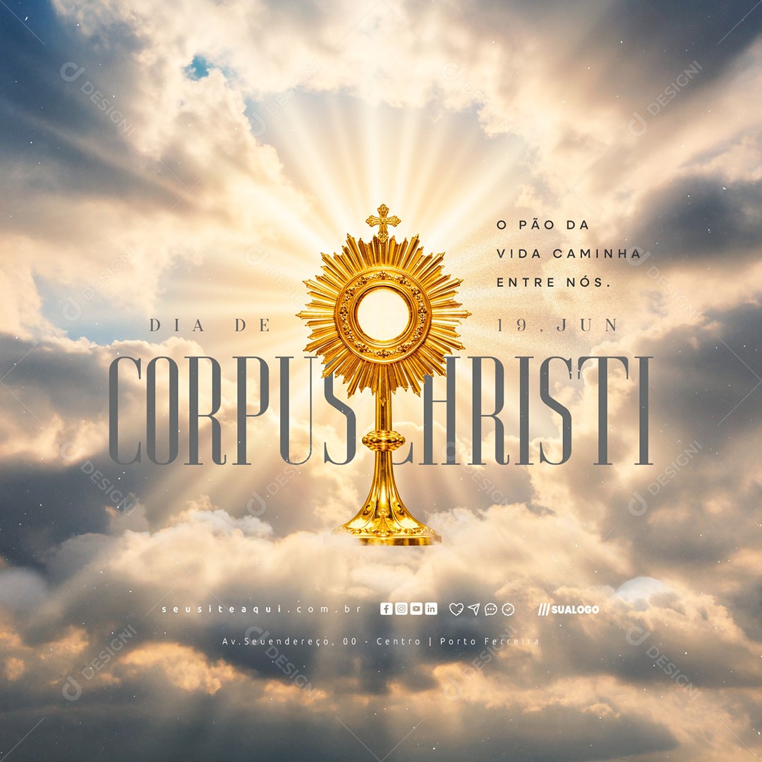 Dia De Corpus Christi 19 De Junho Social Media PSD Editável