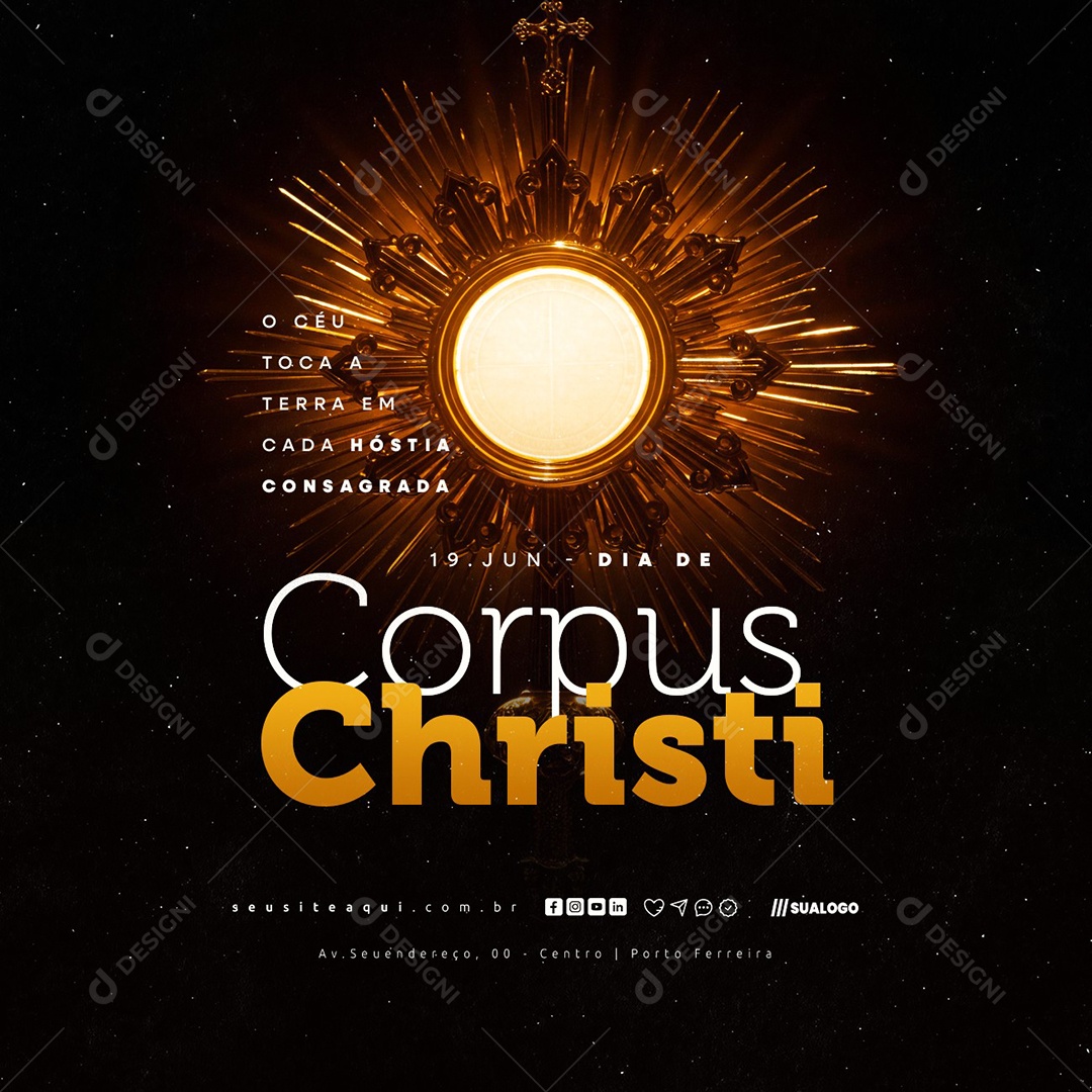 Dia De Corpus Christi 19 De Junho Social Media PSD Editável