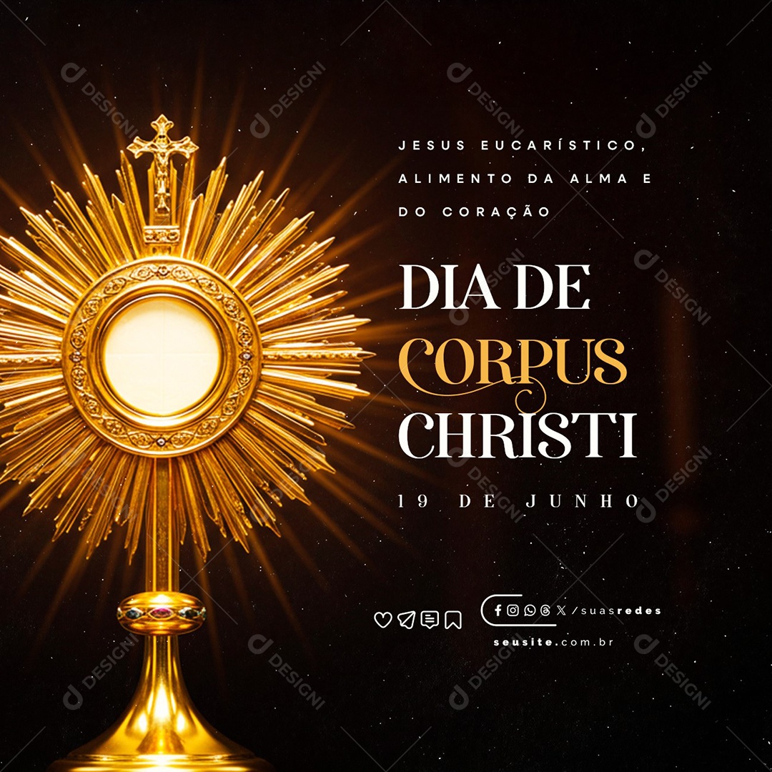 Dia De Corpus Christi 19 De Junho Social Media PSD Editável