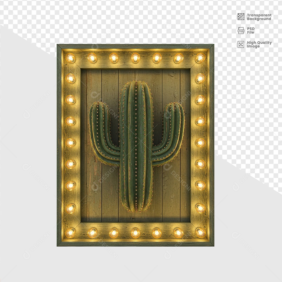 Elemento 3D Placa De Madeira De São João Para Composição PSD