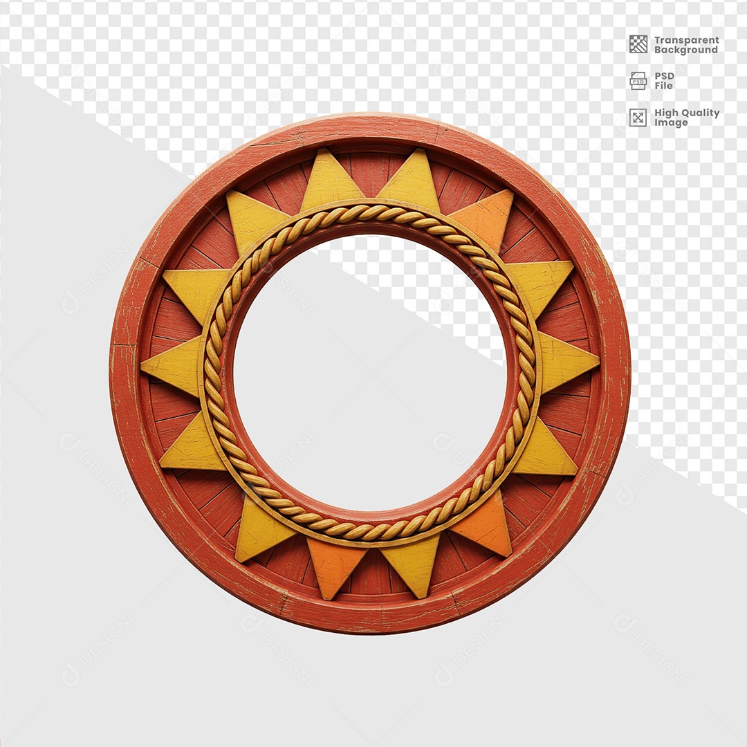 Painel Base de Madeira Elemento 3D para Composição PSD