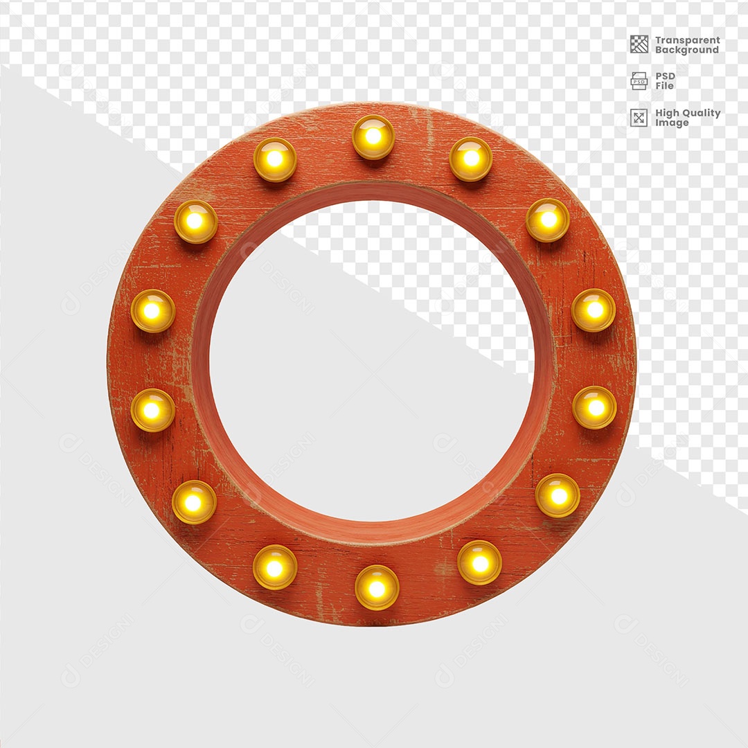 Painel Base de Madeira Elemento 3D para Composição PSD