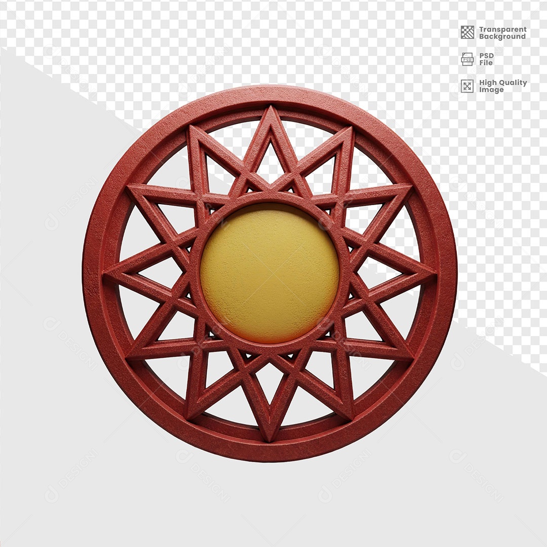 Painel Base de Madeira Elemento 3D para Composição PSD