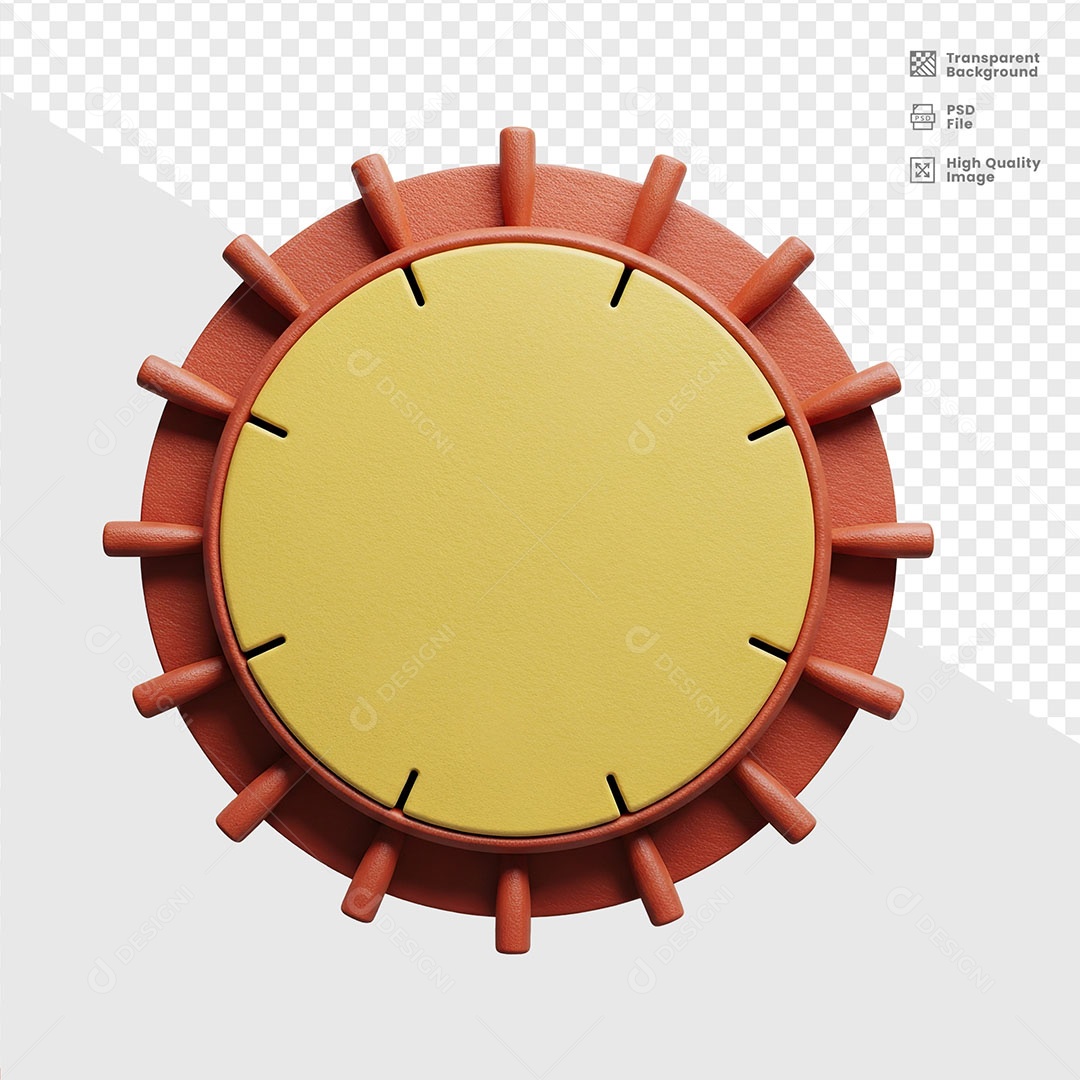 Painel Base de Madeira e Coração Elemento 3D para Composição PSD