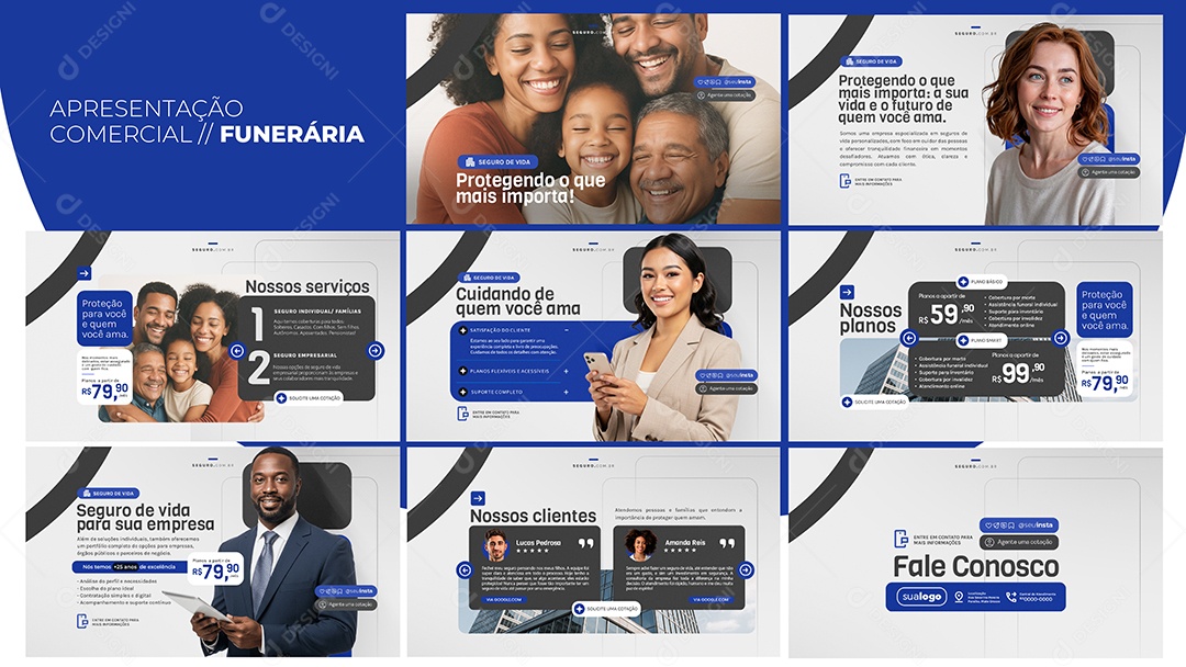 Apresentação Comercial Seguro De Vida PSD Editável