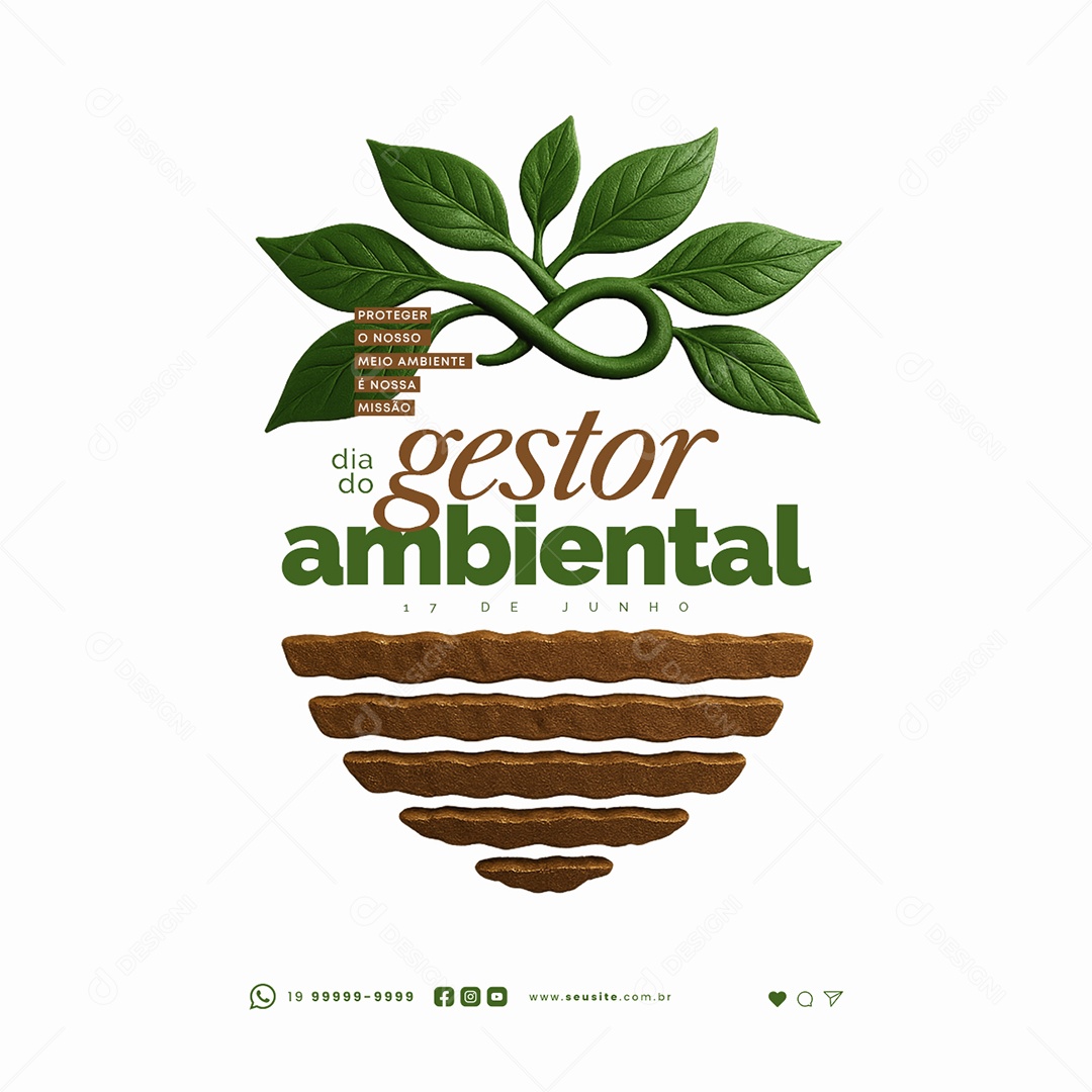Dia Do Gestor Ambiental 17 De Junho Social Media PSD Editável