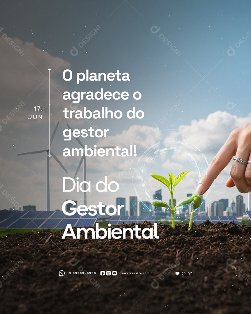 Dia Do Gestor Ambiental 17 De Junho Social Media PSD Editável