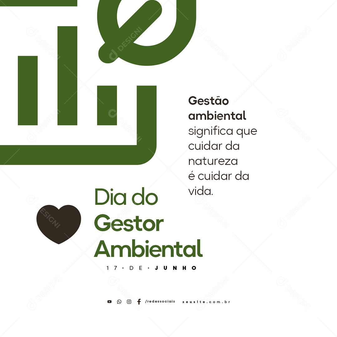 Feliz Dia Do Gestor Ambiental 17 De Junho Social Media PSD Editável