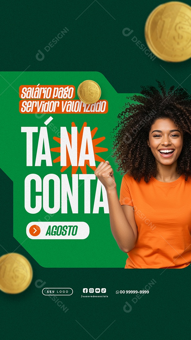 Story Salario Tá na Conta Social Media PSD Editável