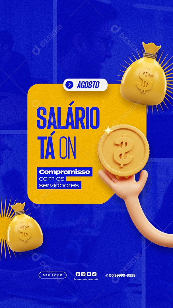 Story Salario Tá na Conta Social Media PSD Editável