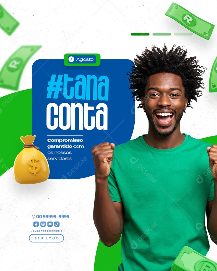 Salario Tá na Conta Social Media PSD Editável