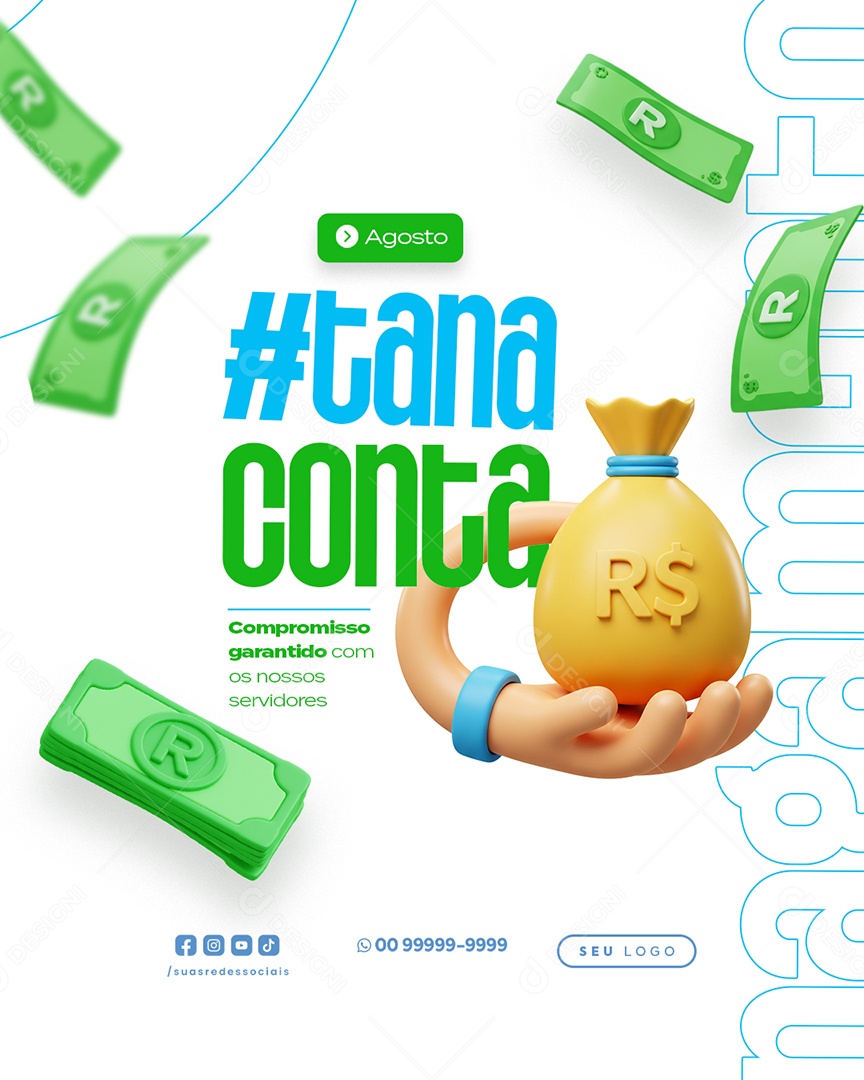 Salario Tá na Conta Social Media PSD Editável