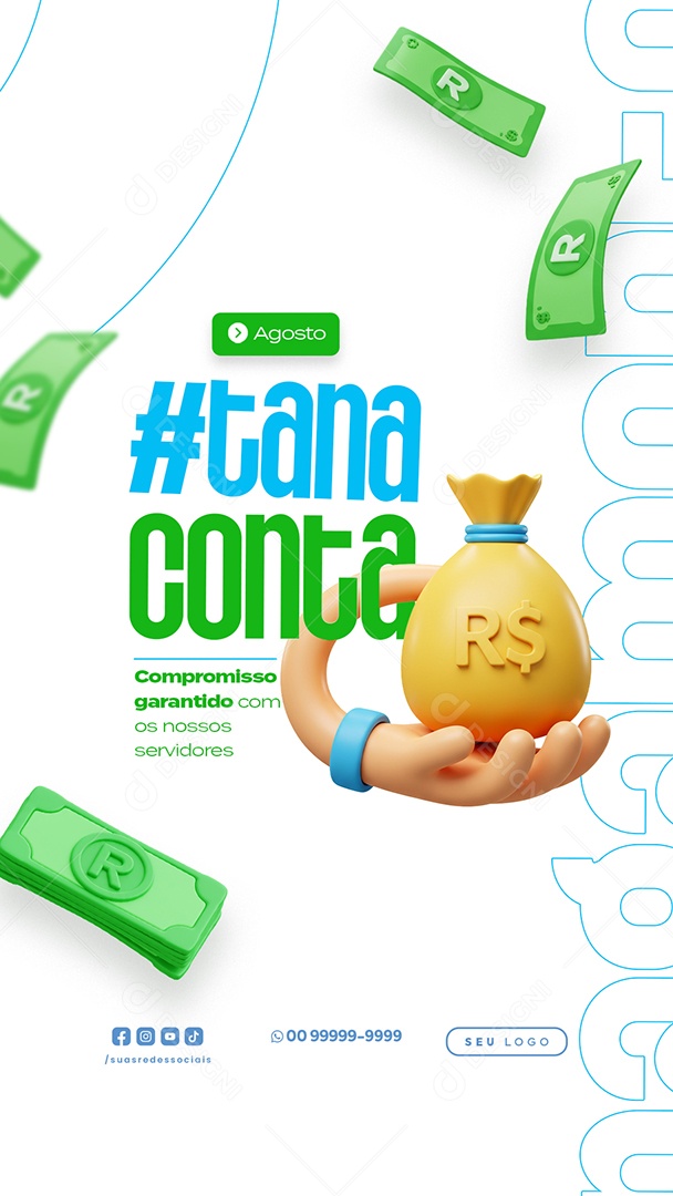 Story Salario Tá na Conta Social Media PSD Editável