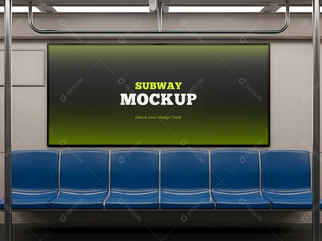 Placa Publicitária Horizontal Mockup PSD Editável