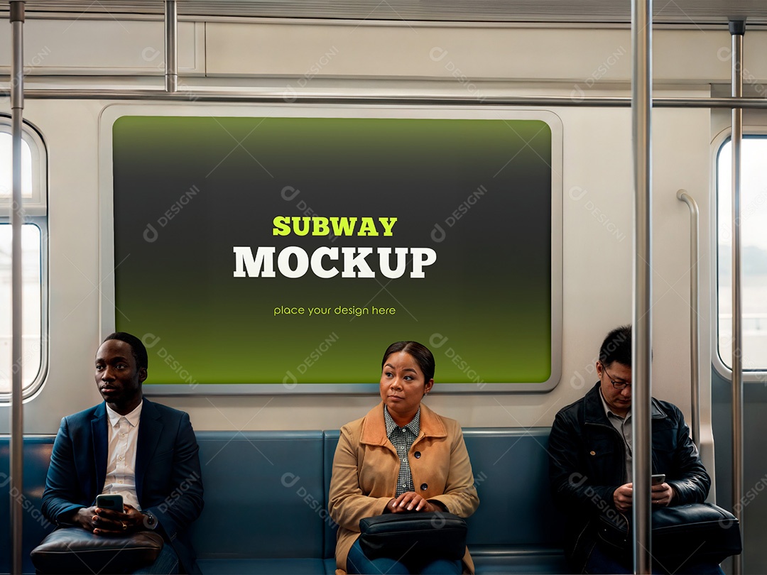 Placa Publicitária Mockup PSD Editável