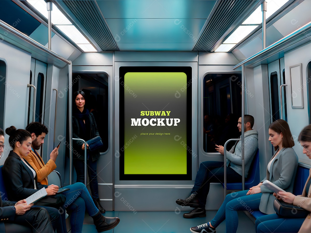 Placa Publicitária Mockup PSD Editável