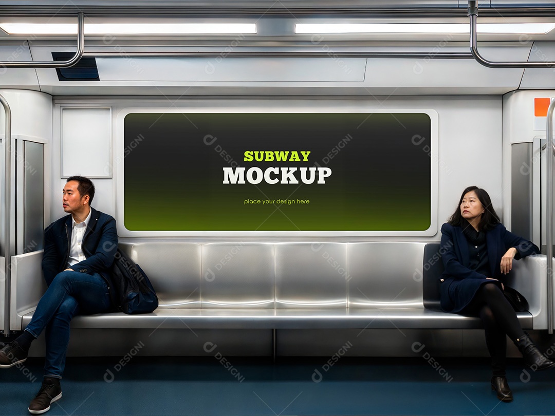 Placa Publicitária Mockup PSD Editável