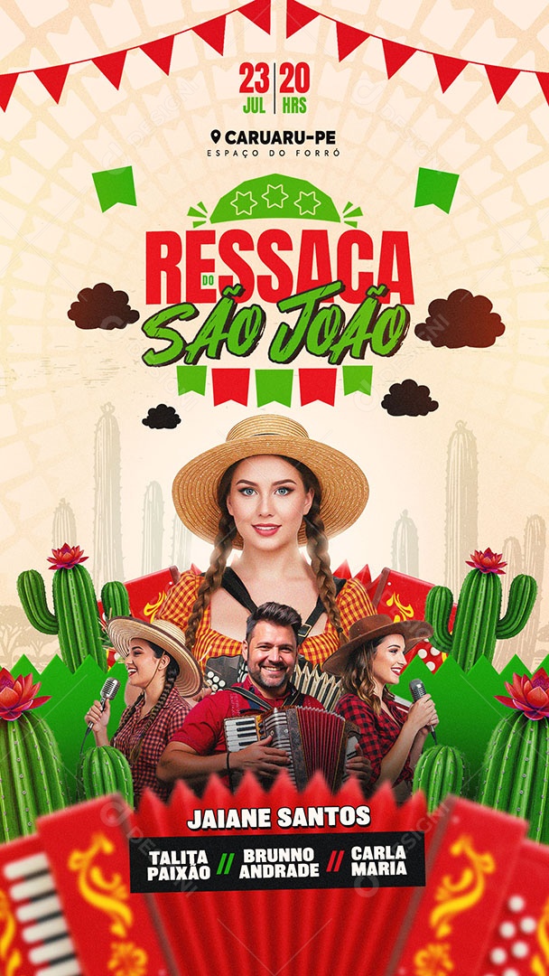 Foyer Ressaca De São João Social Media Story PSD Editável