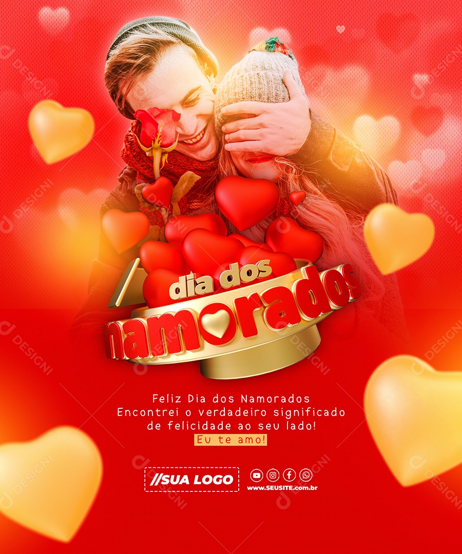 Dia Dos Namorados Social Media PSD Editável