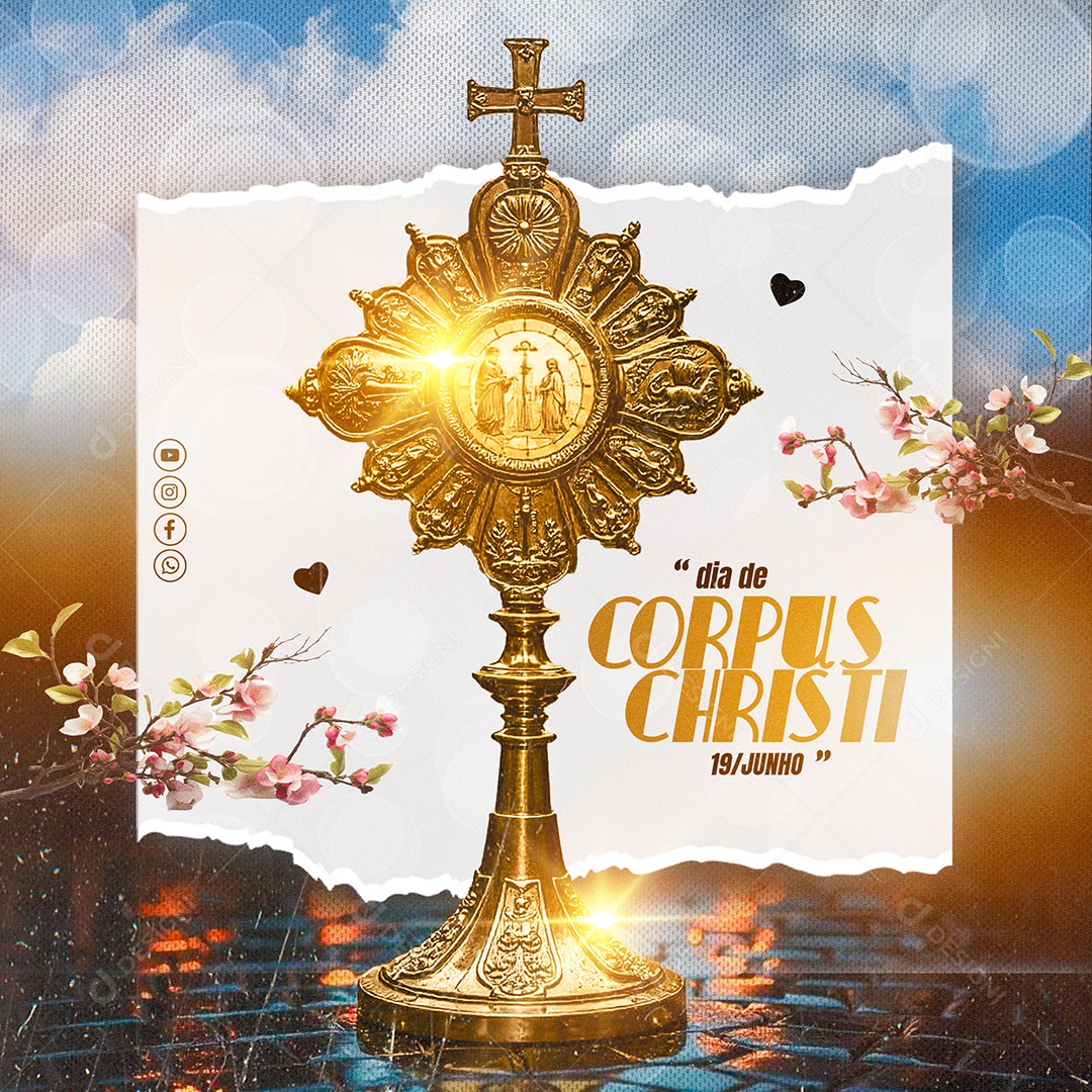 Dia De Corpus Christi 19 De Junho Social Media PSD Editável