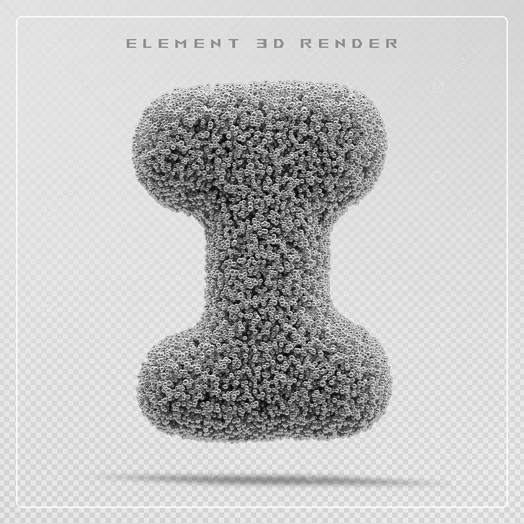 Elemento 3D Letra G Cinza Para Composição PSD