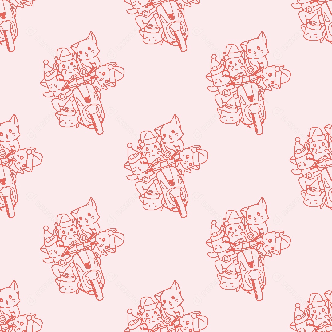 Padrão de Gatos Ilustração Vetor EPS