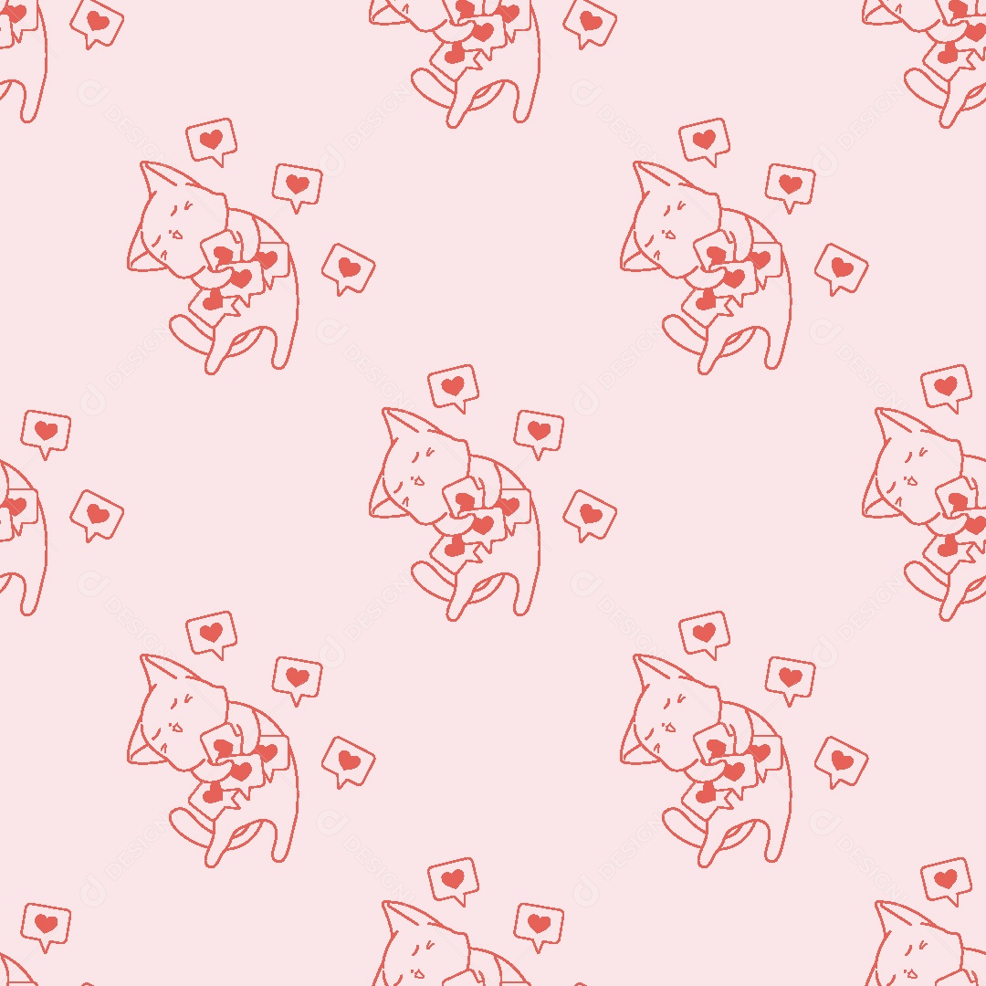 Padrão de Gatos Ilustração Vetor EPS