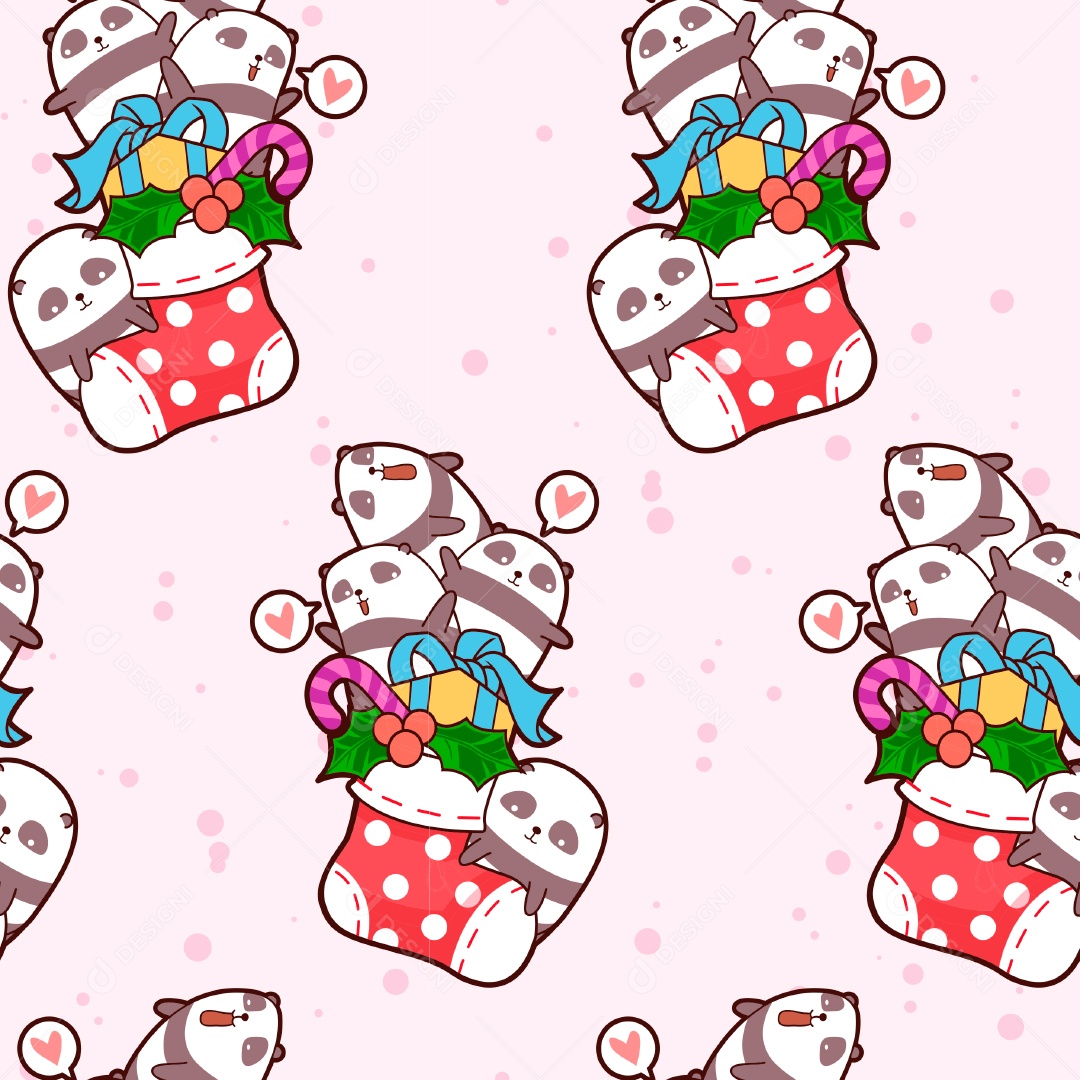 Padrão de Panda Ilustração Vetor EPS