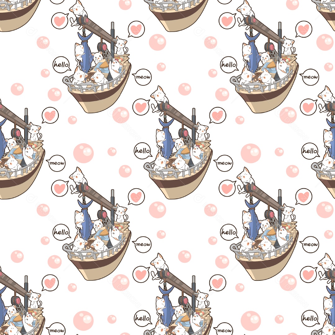 Padrão de Navio Ilustração Vetor EPS