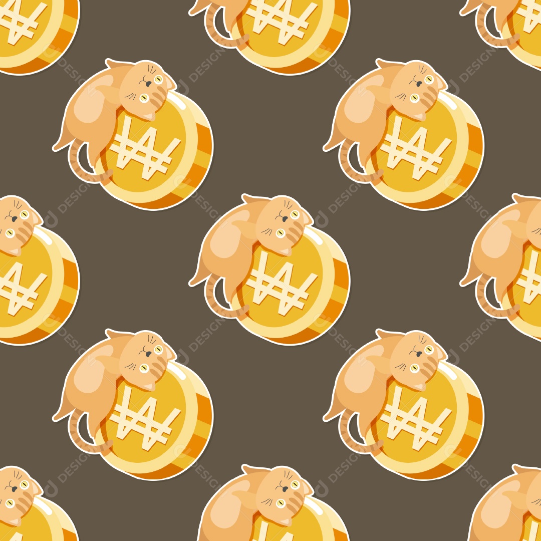 Padrão de Moeda Ilustração Vetor EPS