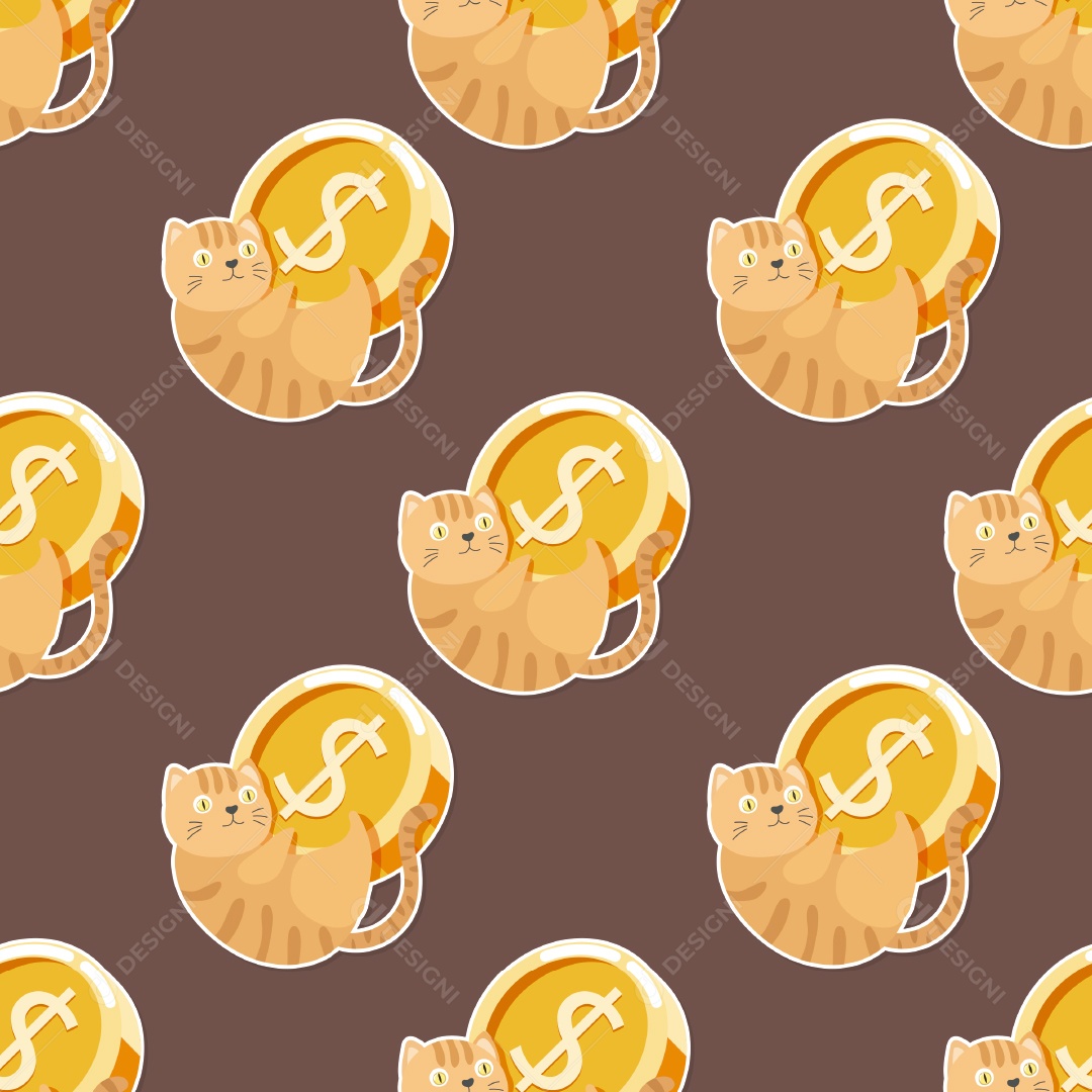 Padrão de Moeda Ilustração Vetor EPS