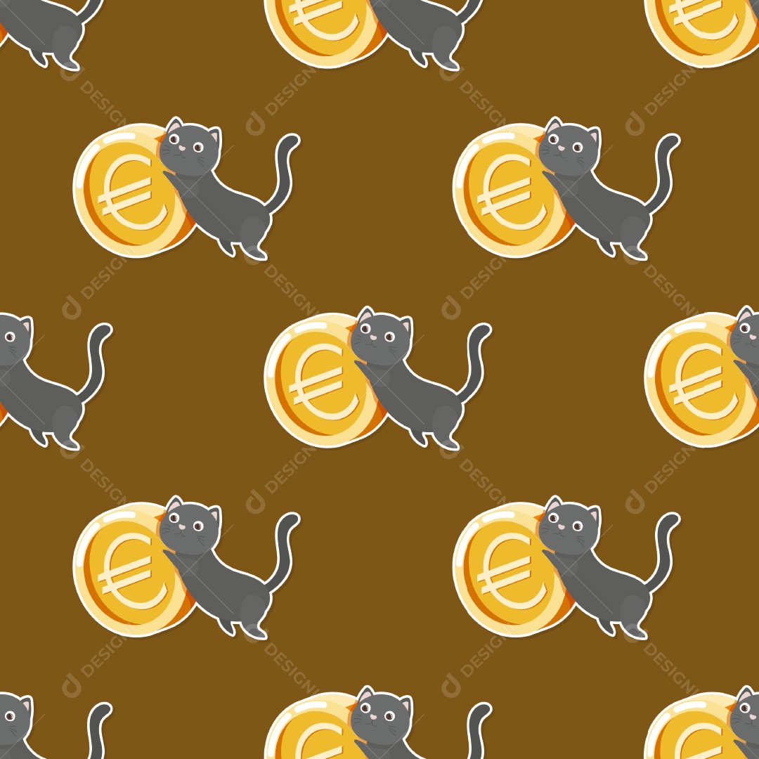 Padrão de Moeda Ilustração Vetor EPS