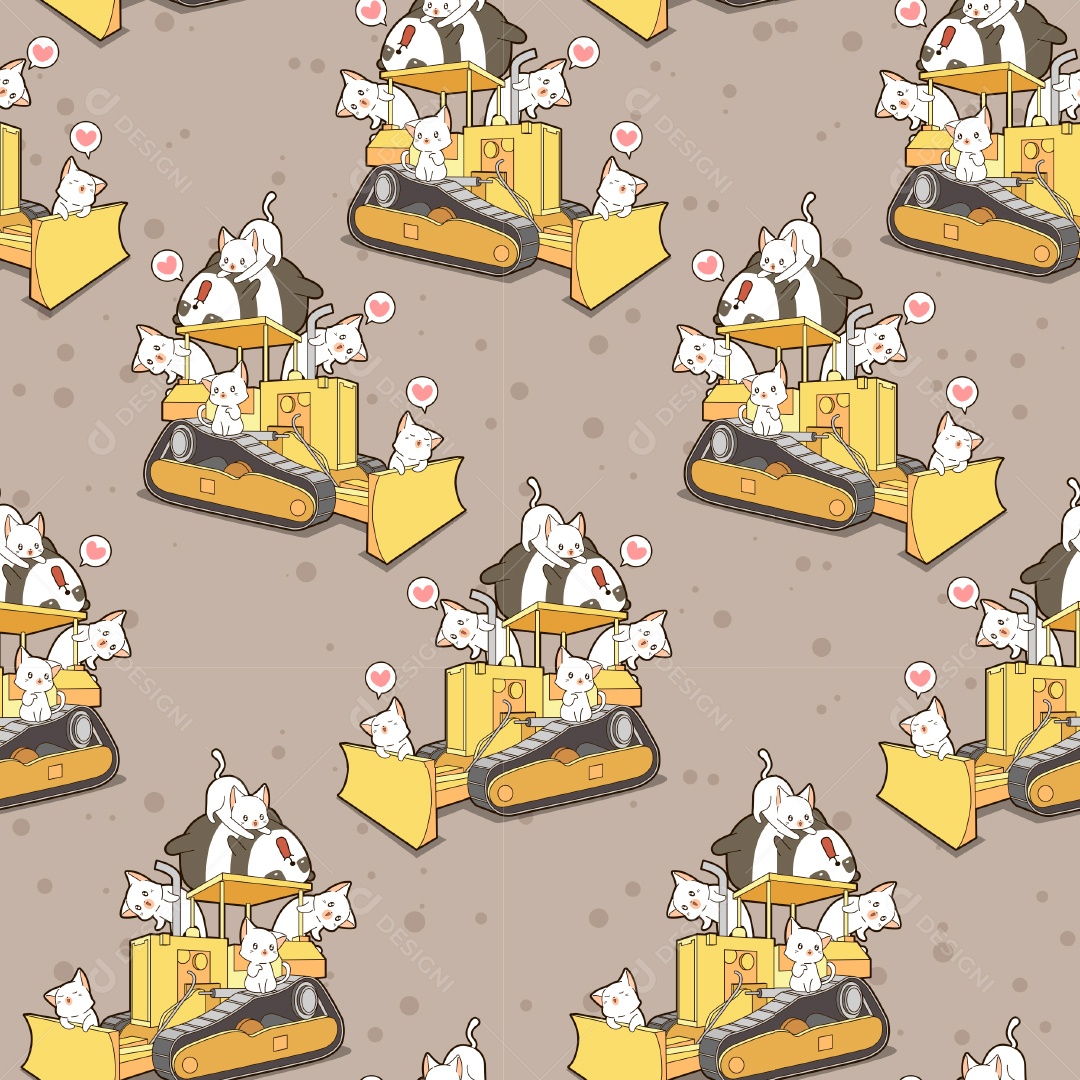 Padrão de Trator Ilustração Vetor EPS