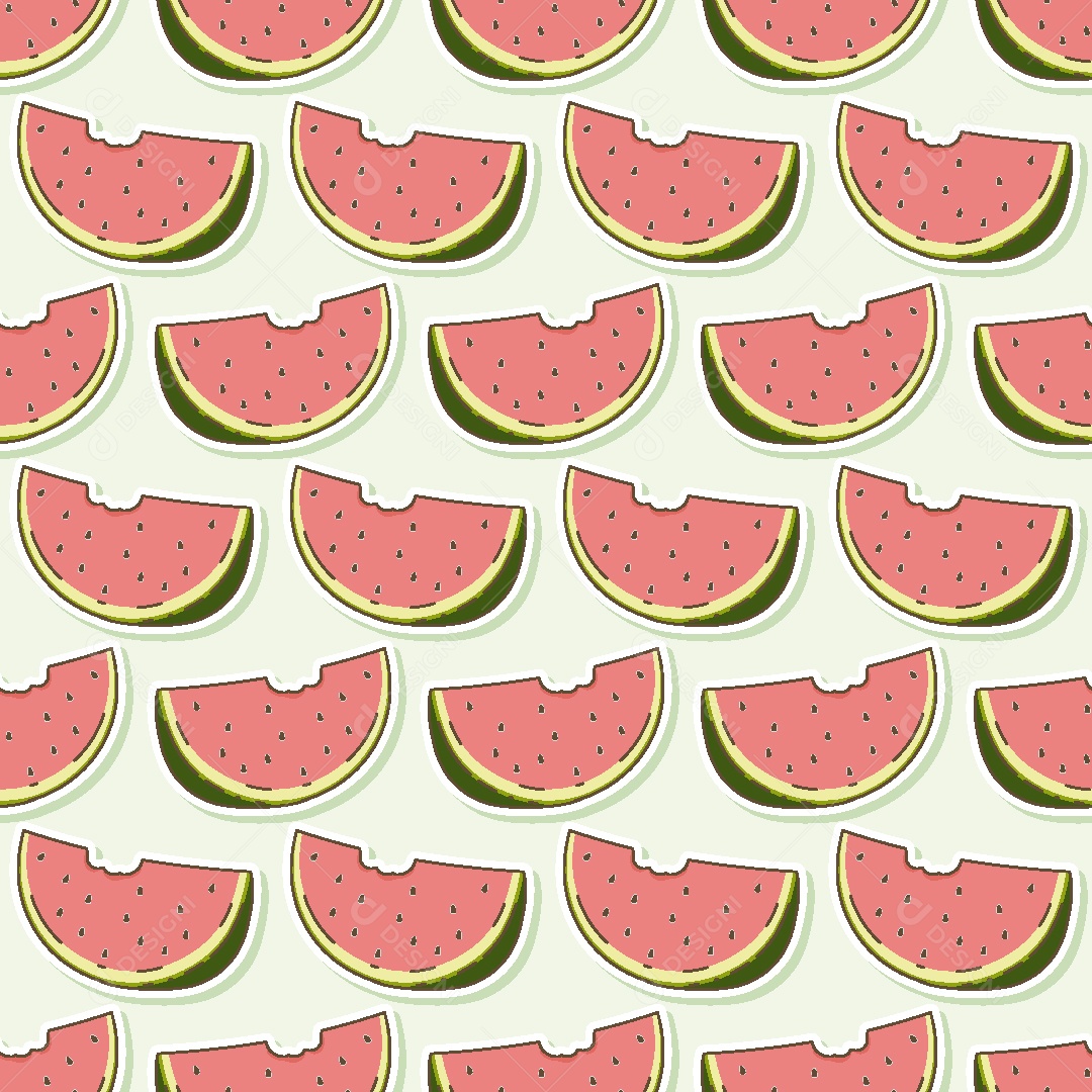Padrão de Melancia Ilustração Vetor EPS
