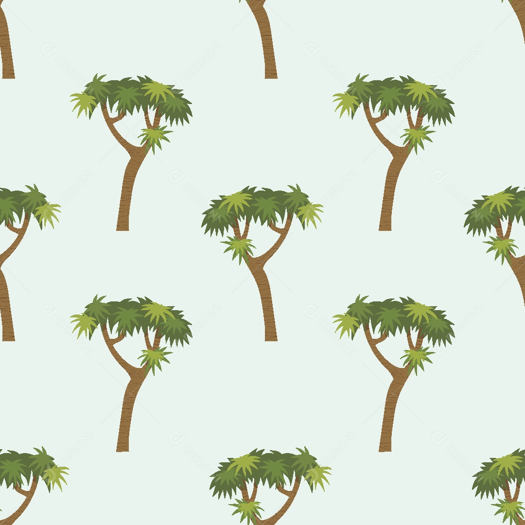 Padrão de Árvore Ilustração Vetor EPS