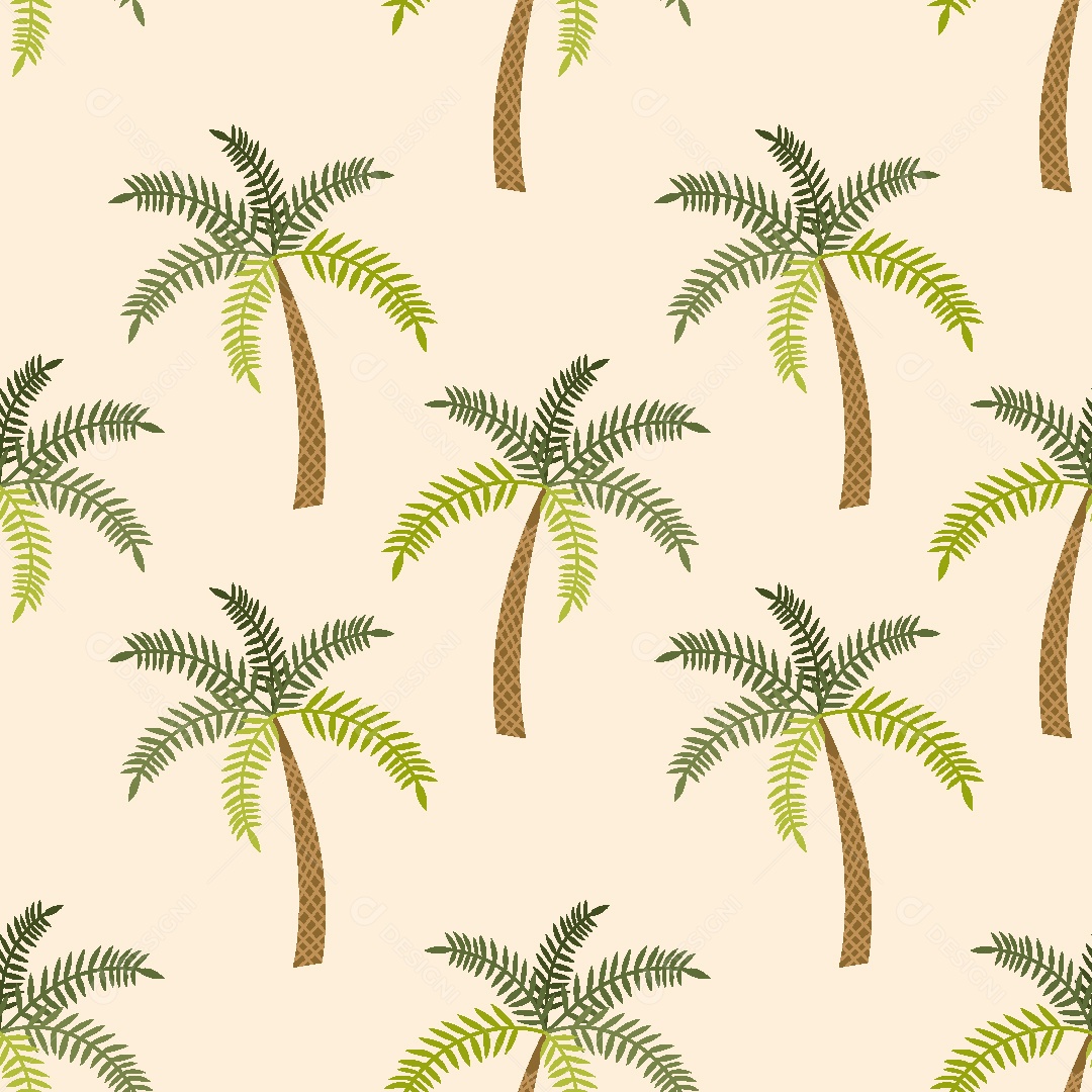 Padrão de Coqueiro Ilustração Vetor EPS