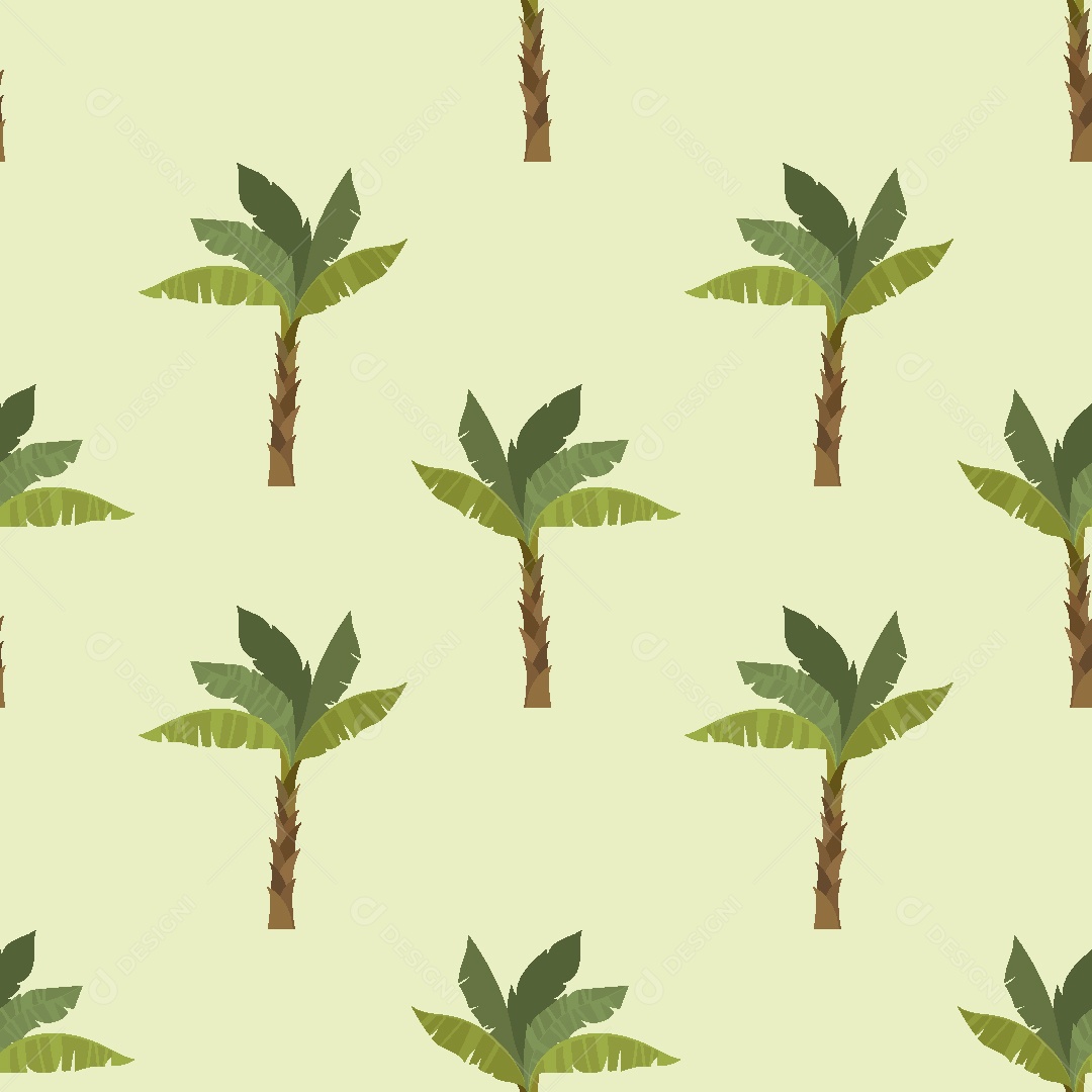 Padrão de Coqueiro Ilustração Vetor EPS