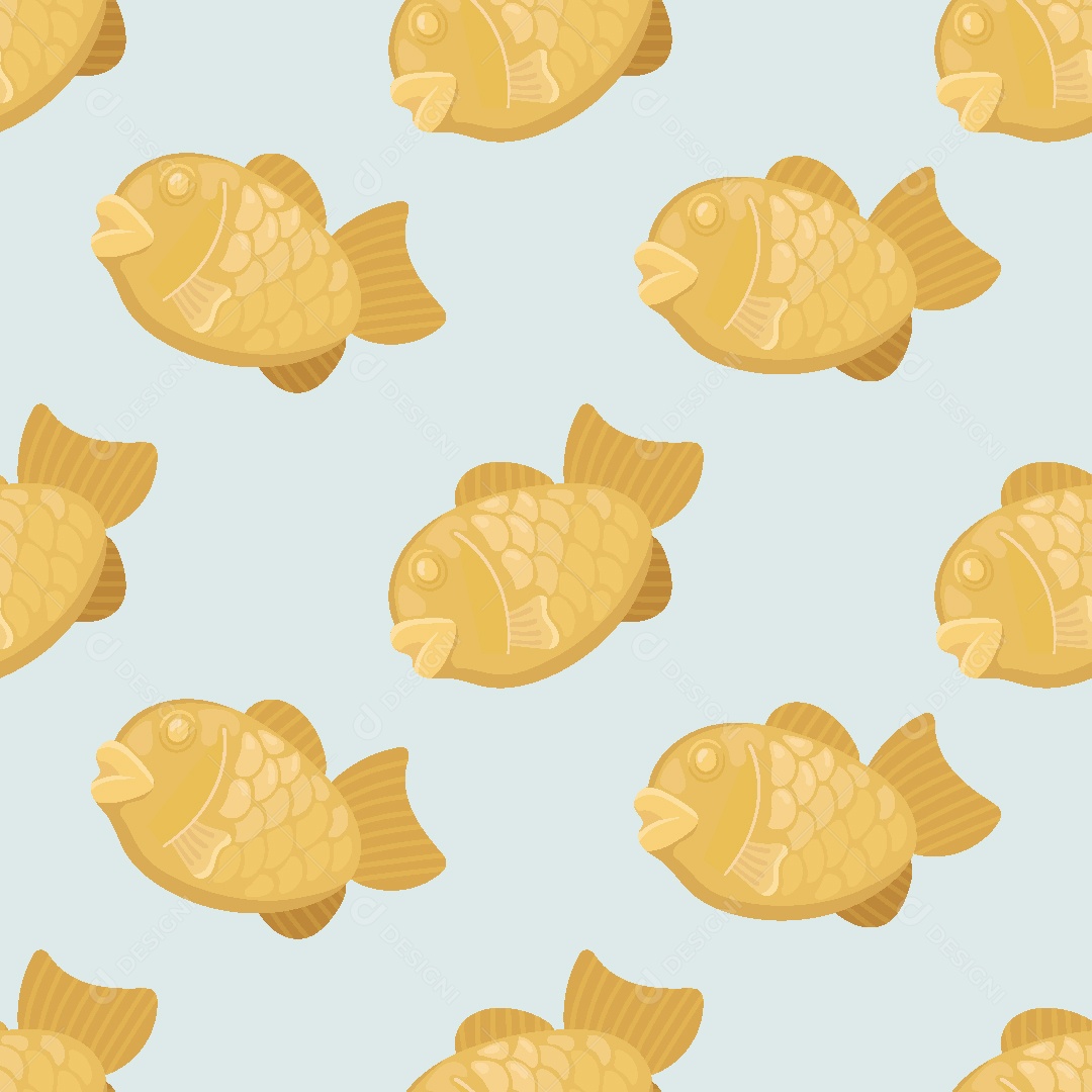 Padrão de Peixe Ilustração Vetor EPS