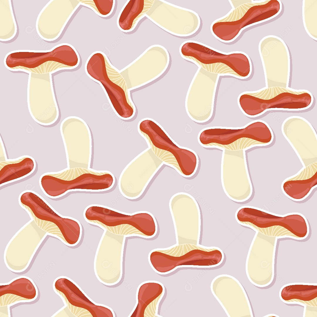 Padrão de Cogumelo Ilustração Vetor EPS