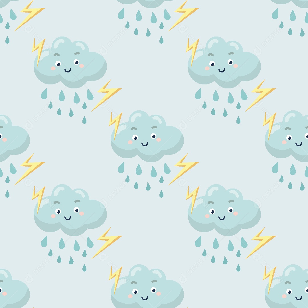 Padrão de Nuvens Ilustração Vetor EPS