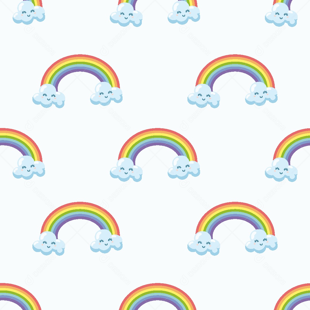 Padrão de Arco Iris Ilustração Vetor EPS