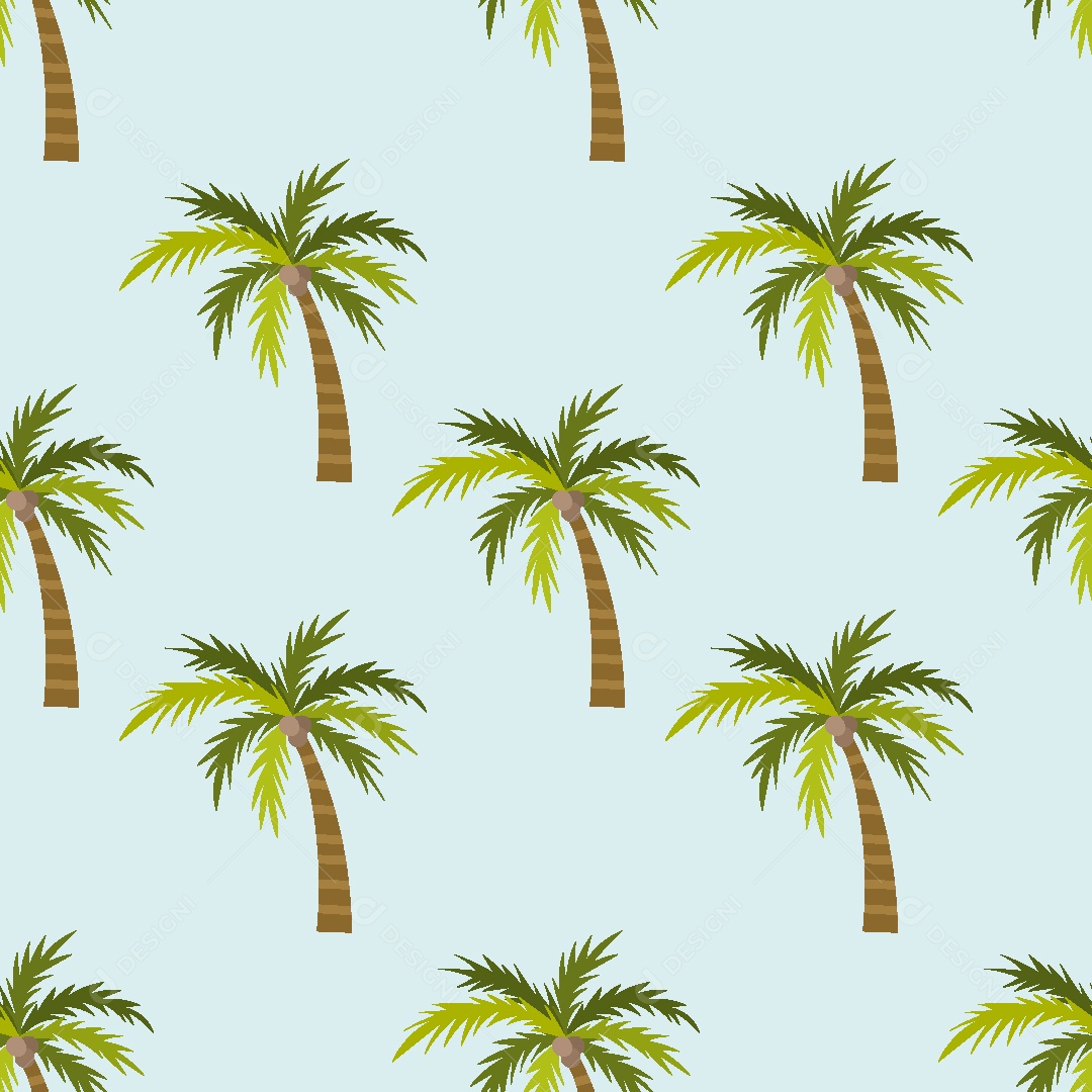 Padrão de Coqueiro Ilustração Vetor EPS