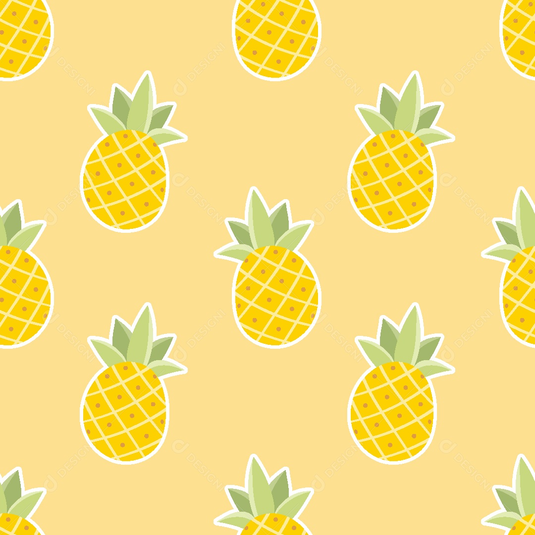 Padrão de Abacaxi Ilustração Vetor EPS