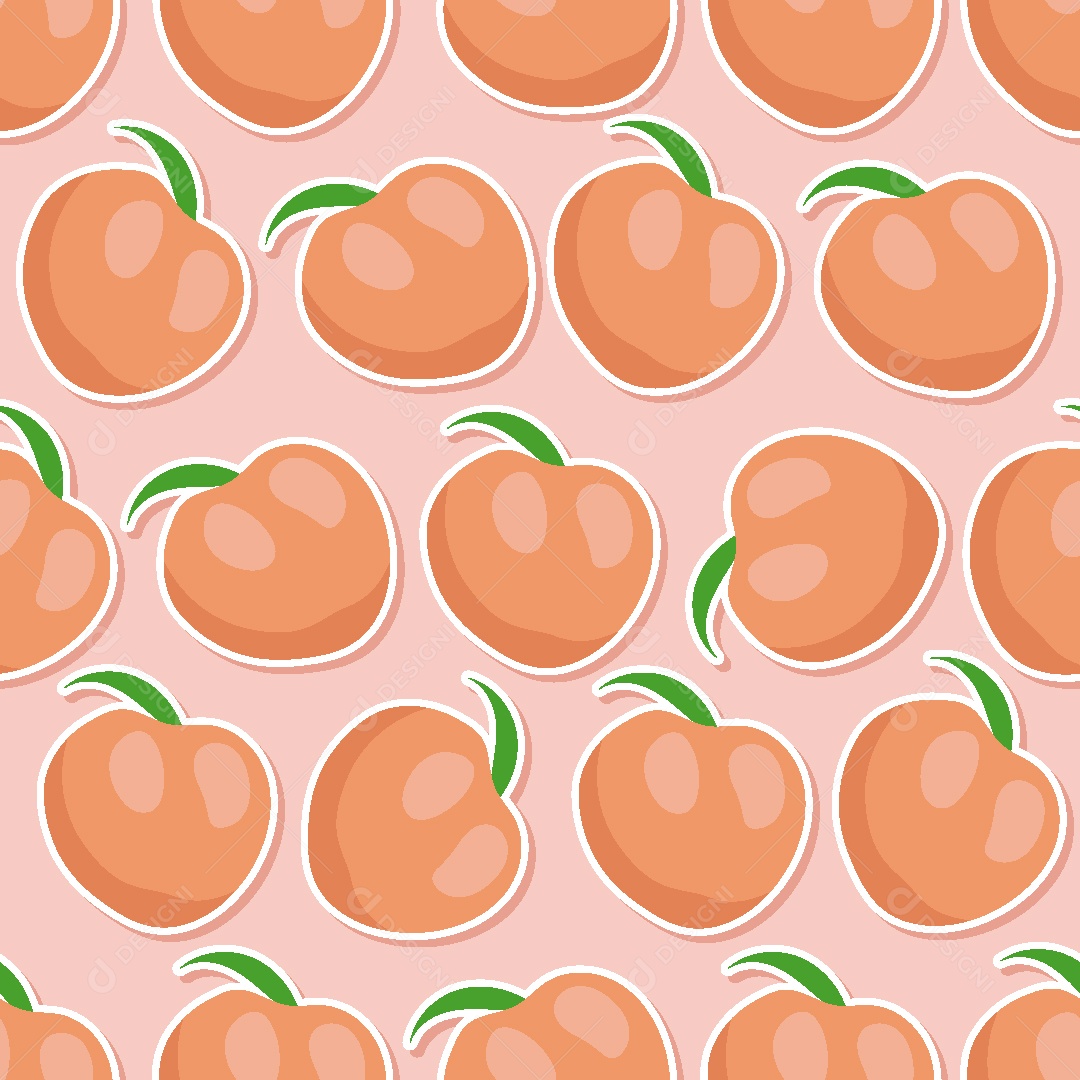 Padrão do Pêssego Ilustração Vetor EPS