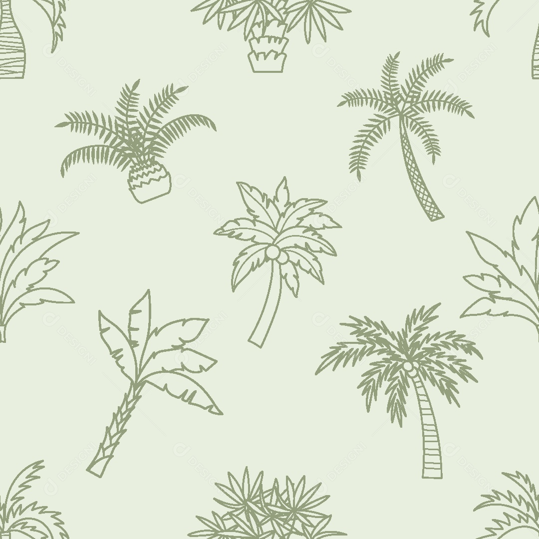 Padrão de Coqueiro Ilustração Vetor EPS