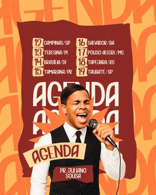 Flyer Gospel Agenda Social Media PSD Editável