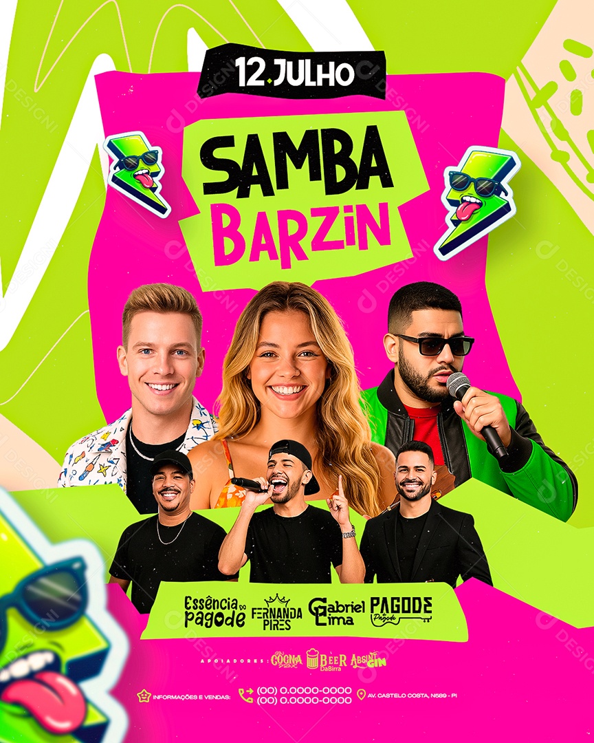 Flyer Samba Barzin Social Media PSD Editável