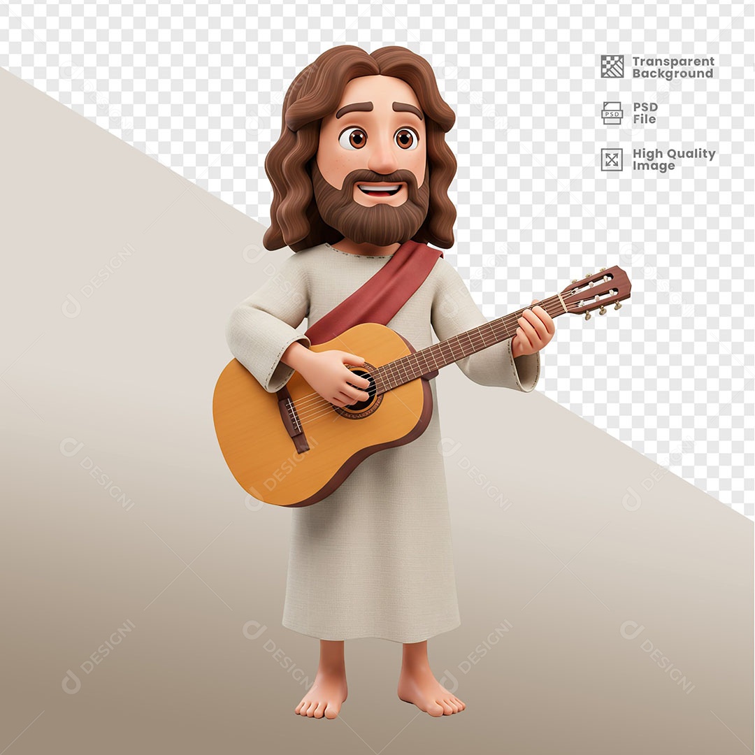 Personagem 3D de Jesus Para Composição PSD