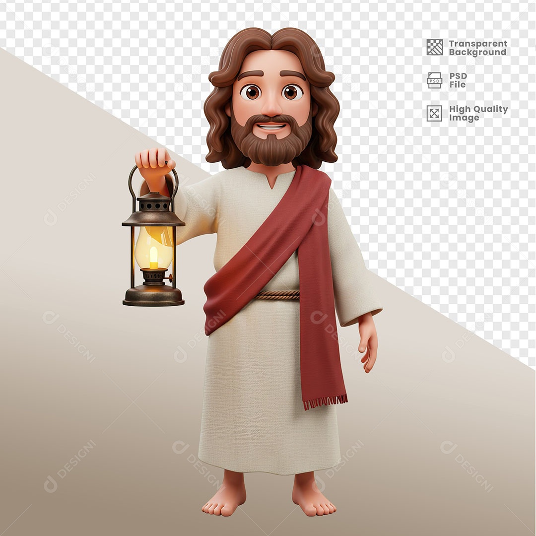 Personagem 3D Jesus Para Composição PSD