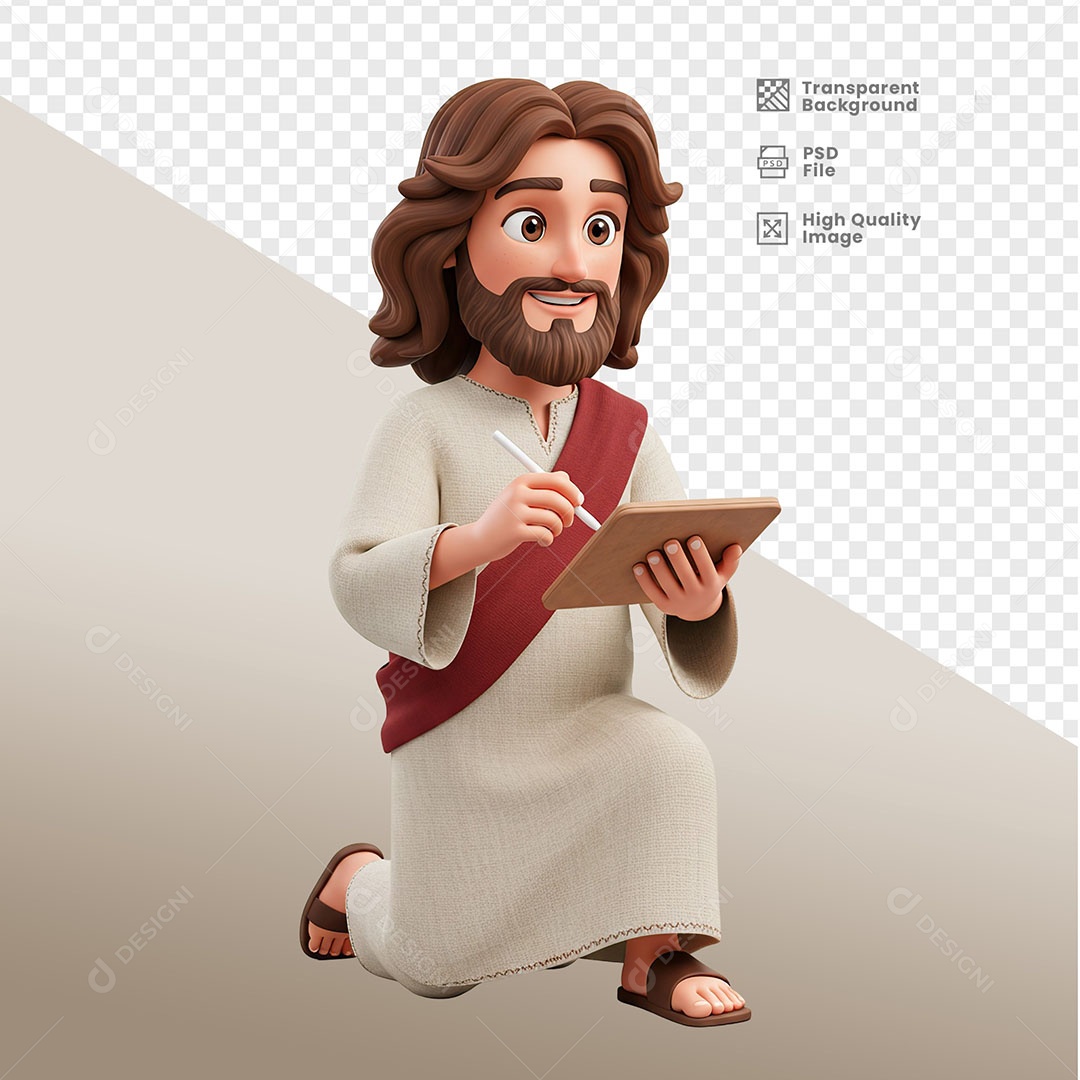Personagem 3D Jesus Para Composição PSD
